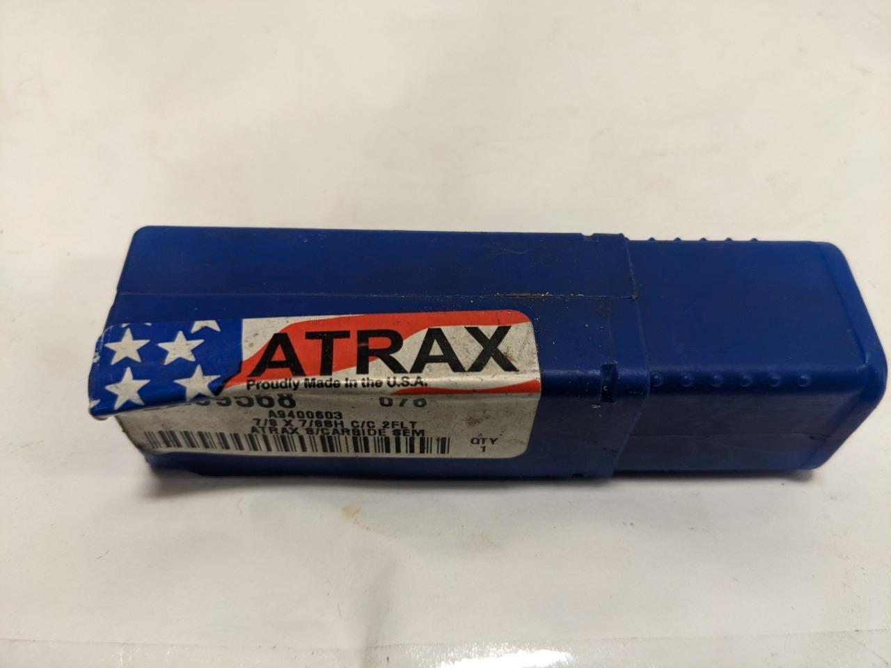 ATRAX 7/8"X 7/8"X1-1/2"X4" 2 FLUTE SOLID CARBIDE SQUARE END MILL 85299568 R22T5
