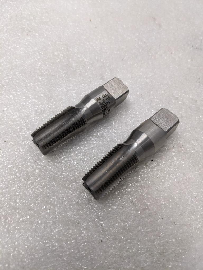 HANSON WHITNEY 60071 HIGH SPEED GROUND 3/8-18 THREAD TAPS HS G NEW R22T5