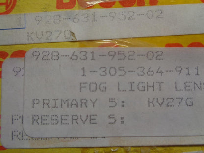 Porsche 928 Fog Light Lens Right USED BOSCH 928 631 952 02 R25T1