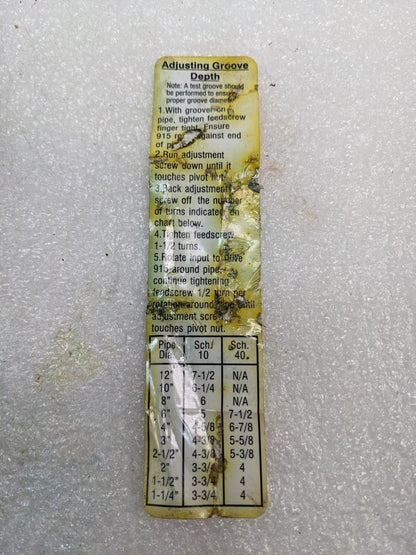 RIDGID 88232 PORTABLE MANUAL ROLL GROOVER 915 WITHOUT ACCESSORIES NEW R27