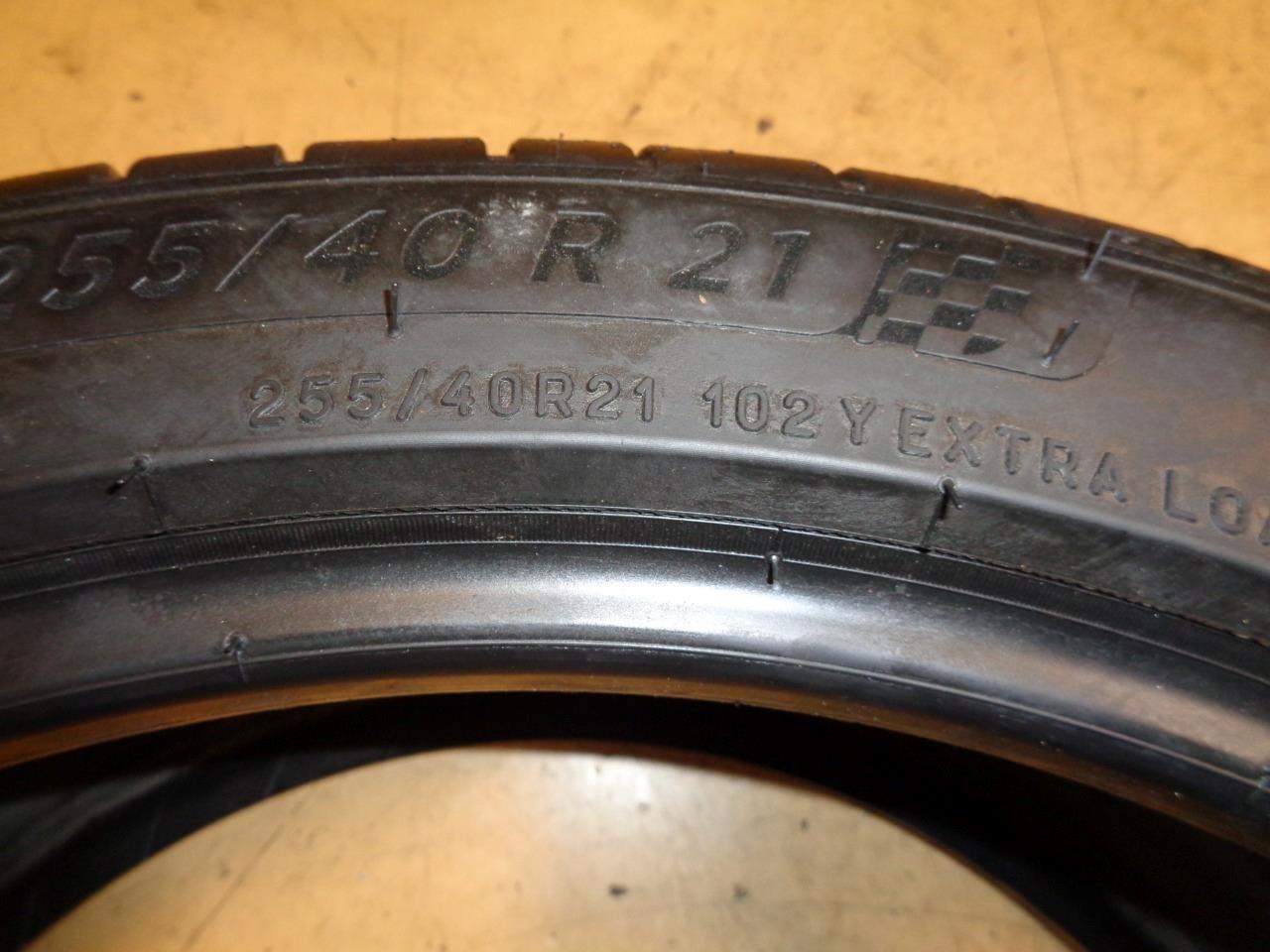 2 USED MICHELIN PILOT SPORT 4 SUV 255 40 21 102Y TIRES 23507