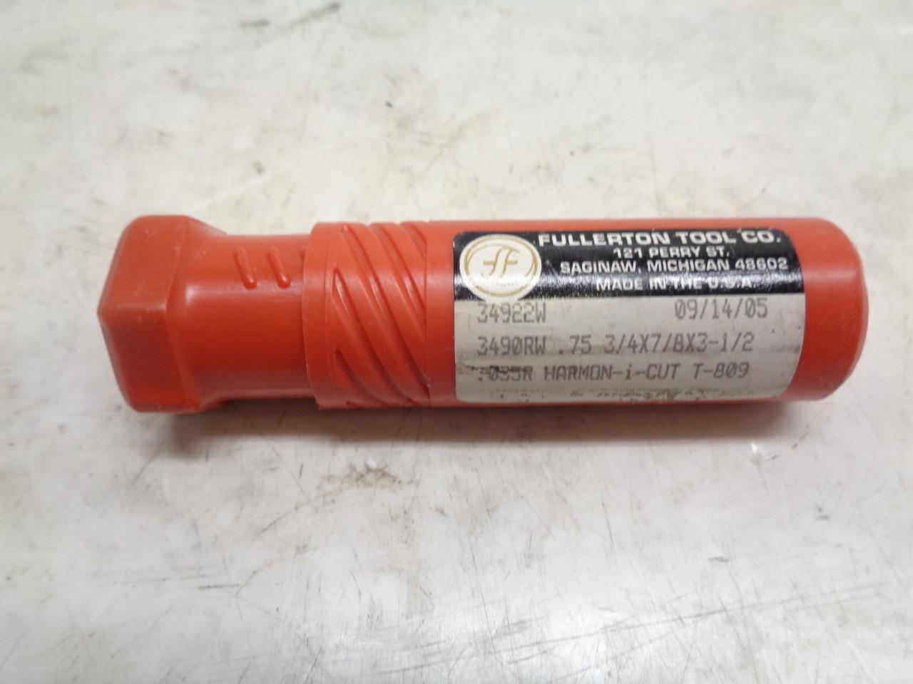 NEW FULLERTON TOOL 34922 SOLID CARBIDE RADIUS END MILL 3/4"x3/4" 4 FLUTE R22T6BM