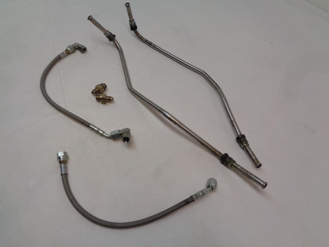 PORSCHE 993 TURBO CHARGER AFTERMARKET OIL FEED & FACTORY DRAIN LINES 99310733953