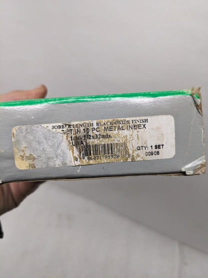 PRECISION TWIST DRILL 5995520 DRILL BIT SET 15PC 1/16"-1/2" BY 1/32" NEW R22T5