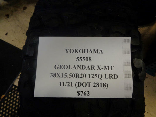 1 NEW YOKOHAMA GEOLANDER X-MT 38 15.5 20 125Q LRD TIRE 55508
