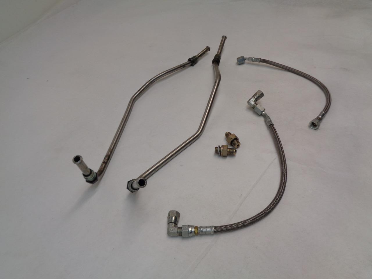 PORSCHE 993 TURBO CHARGER AFTERMARKET OIL FEED & FACTORY DRAIN LINES 99310733953