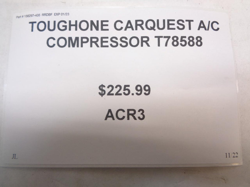 TOUGHONE CARQUEST A/C COMPRESSOR T78588 R1
