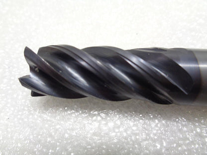 KENNAMETAL KCPM15 3/8" 1" LOC 3/8" SHANK DIA. 6 FL SOLID CARBIDE ENDMILL R22T6BD