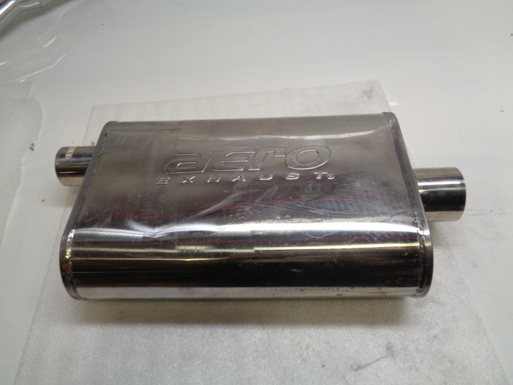 AERO EXHAUST STAINLESS STEEL 3" - 2.5" OFFSET CENTER MUFFLER OVERALL LENGTH 24"