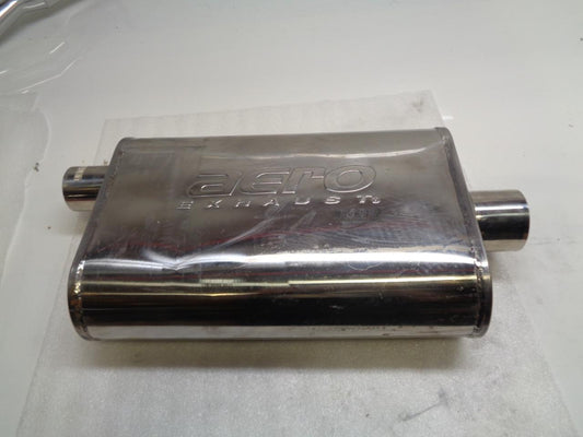 AERO EXHAUST STAINLESS STEEL 3" - 2.5" OFFSET CENTER MUFFLER OVERALL LENGTH 24"