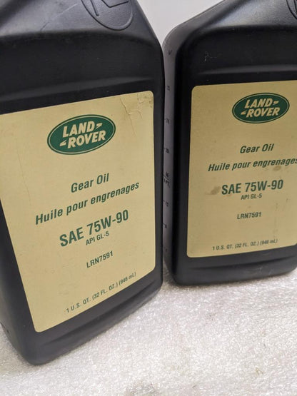 LAND ROVER LRN7591 REAR DIFF AXLE GEAR OIL GL-5 (2-PACK, 1 QUART EACH) NEW R13