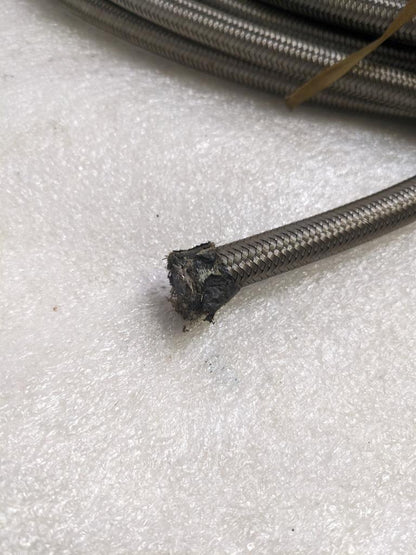 AEROQUIP S-7TW SS BRAIDED HOSE 45' OAL 1/2" OD 3/8" ID TEFLON NEW R5TA