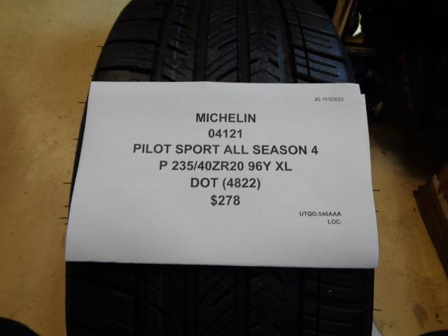 1 MICHELIN PILOT SPORT ALL SEASON 4 P 235 40 20 96Y XL TIRE 04121 CQ1