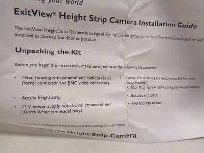 HONEYWELL SILENT WITNESS EXITVIEW HEIGHT STRIP CAM & ANGLE ADAPTER HB37N-S R29