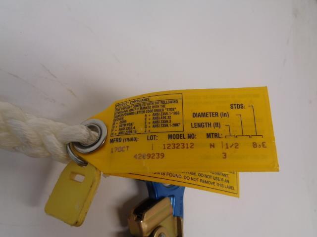 1 NEW DBI-SALA FALL SAFETY LANYARD 3-1/2 INCH N 9502116 9502058 1232312 R28