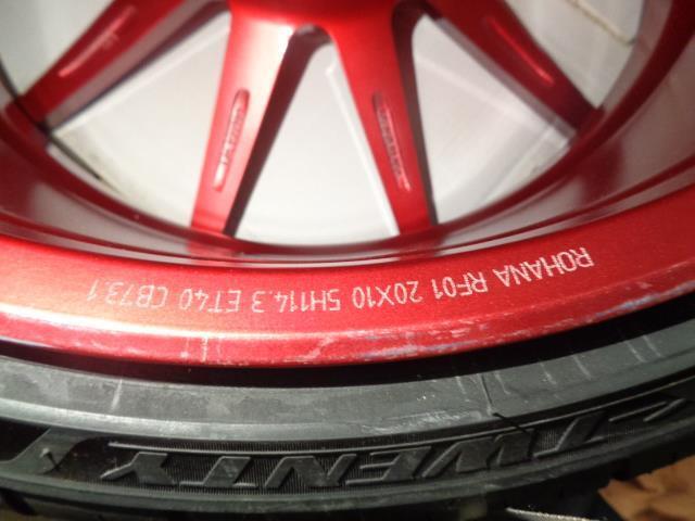 ROHANA RF01 RUBY RED 20X10 ET40 5X114.3 W/ LEXANI LX-20 265/30/20 NEW DAMAGED SR