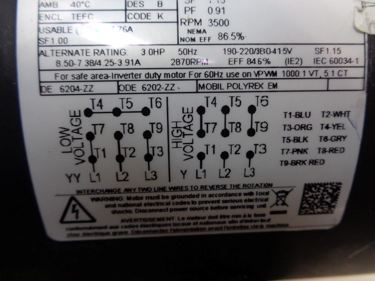 THOMPSON 3HP 230/460V 90psi MAGNETIC DRIVE PUMP DB15V-T-2-M209  NEW FINISH J2