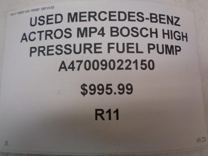 MERCEDES-BENZ ACTROS MP4 BOSCH HIGH PRESSURE FUEL PUMP A47009022150 R11