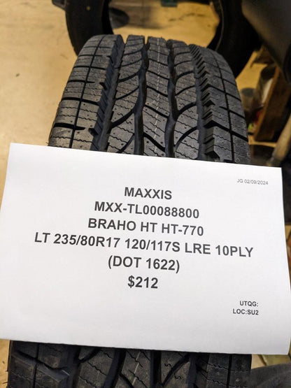 MAXXIS BRAHO HT HT-770 LT 235 80 17 120/117S LRE 10PLY TIRE TL00088800 CQ1