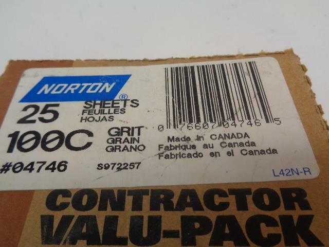 BRAND NEW NORTON 100 C DRYWALL SHEET 4-3/16 X 11 25 PACK 04746 R7TE