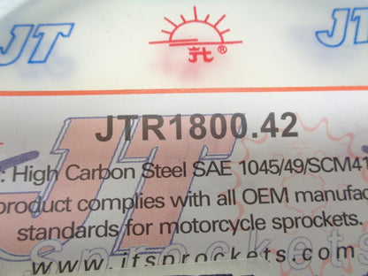 JT SPROCKETS JTR1800.42 MOTORCYCLE REAR CHROME NEW R15T3