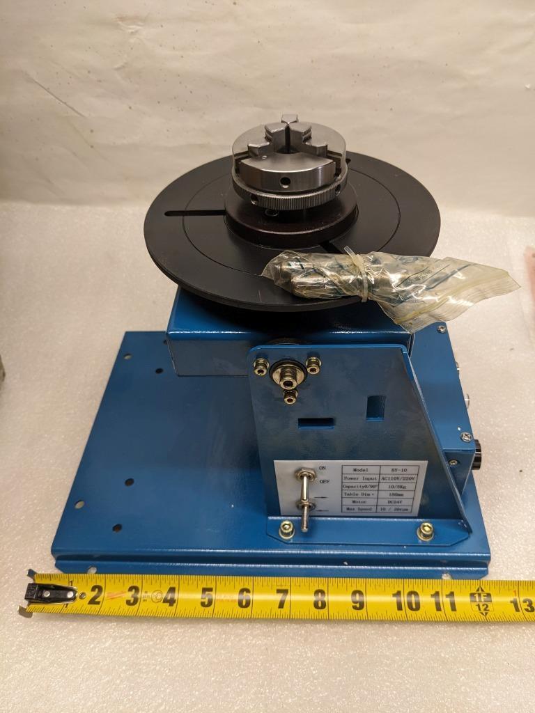 JINSLU BY-10 MINI WELDING POSITIONER 110V W/ 3 JAW LATHE CHUCK NEW BSR3.1