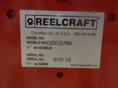 Reelcraft E9300 OLPBW Low Pressure Heavy Duty Hose Reel NEW BSR