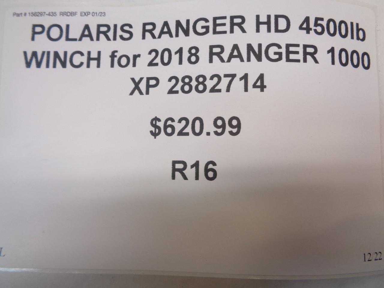 POLARIS RANGER HD 4500lb WINCH for 2018+ RANGER 1000 XP 2882714 R16