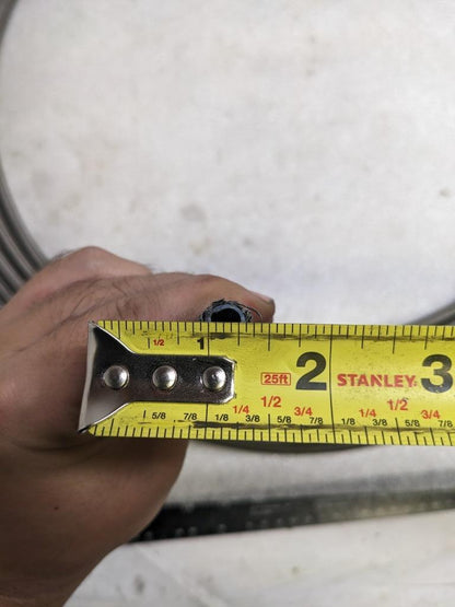 UNBRANDED BRAIDED SS 107' HOSE 3/8" OD 1/4" ID TEFLON LINED NEW R5