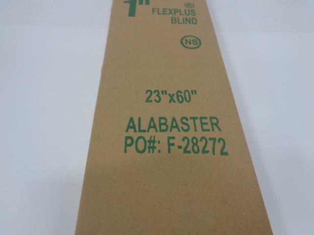 6 NEW MDC 1 IN FLEXPLUS BLIND 23" X 60" ALABASTER BLINDS F-28272 SR