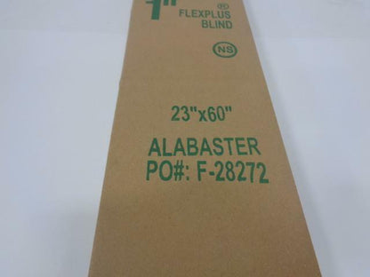 6 NEW MDC 1 IN FLEXPLUS BLIND 23" X 60" ALABASTER BLINDS F-28272 SR