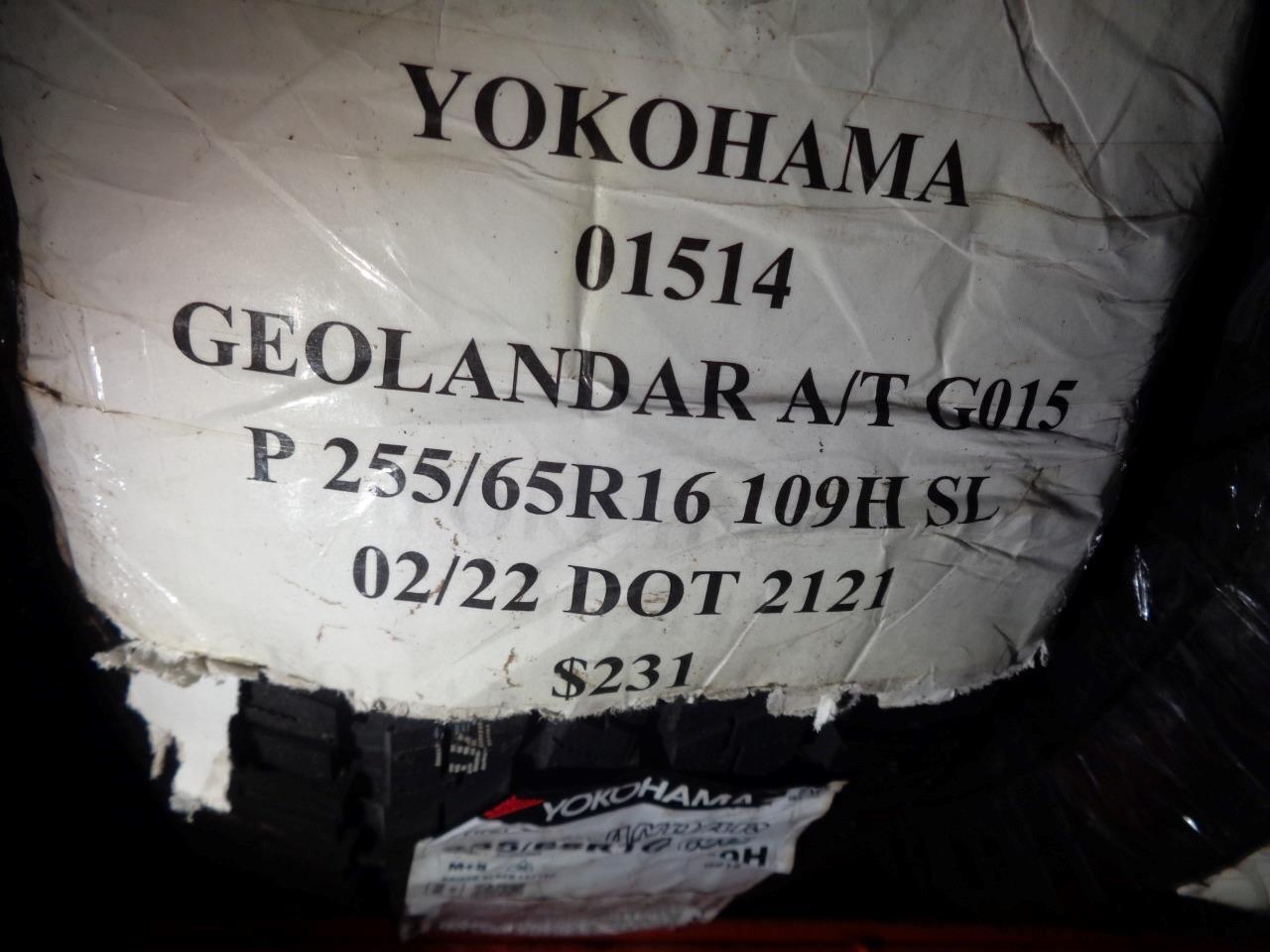 YOKOHAMA GEOLANDAR A/T G015 P 255 65 16 109H SL TIRE 01514 BQ3