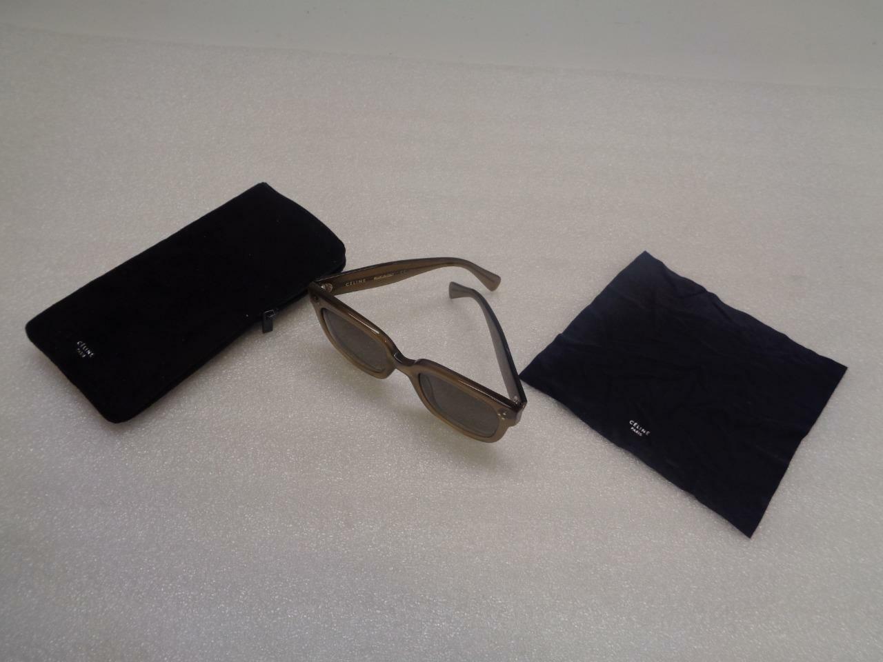 Céline Cat Eye Sunglasses Acetate Smoked Transparent Frame 4S004CPLP.38NO NEW SR