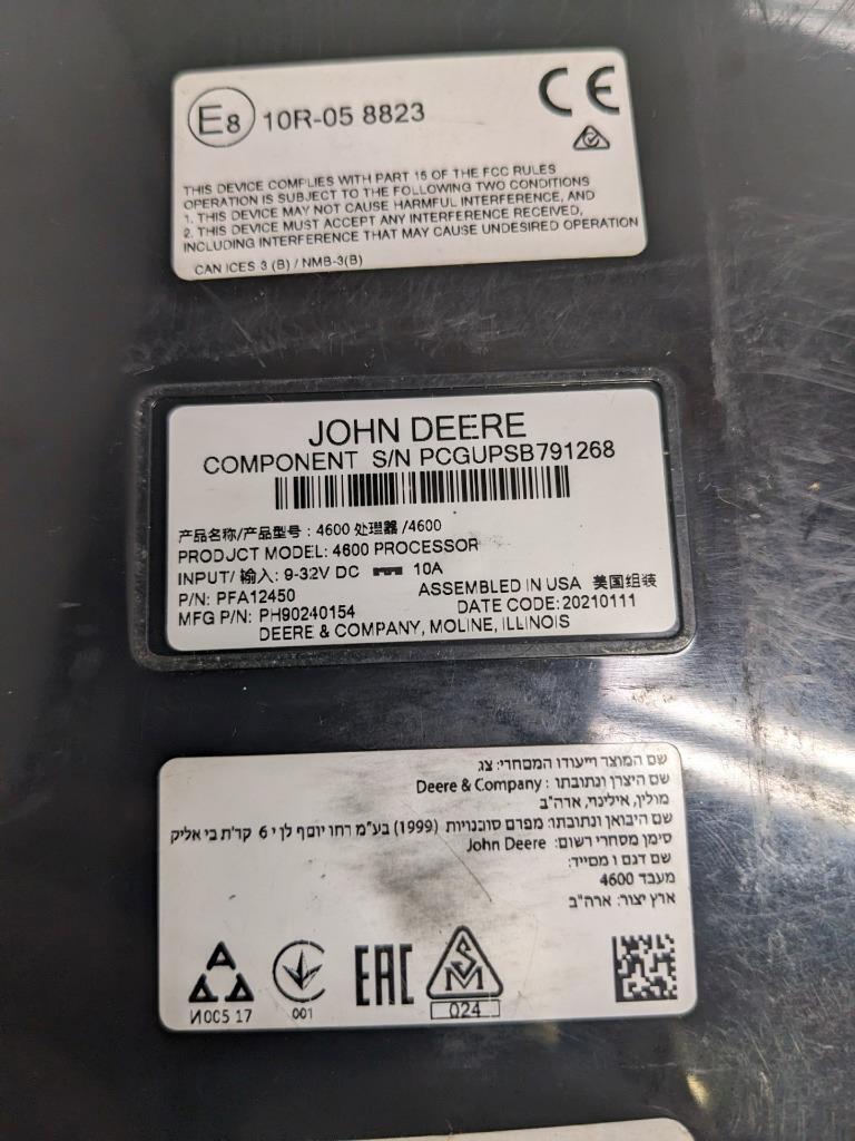 JOHN DEERE PFA12450 GENERATION-4 4600 PROCESSOR ONLY PH90240154 NEW R10
