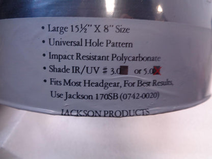 NEW JACKSON PROTECTIVE FACE SHIELD IR/UV 5.0 DARK GREEN VISOR 3002810 SR