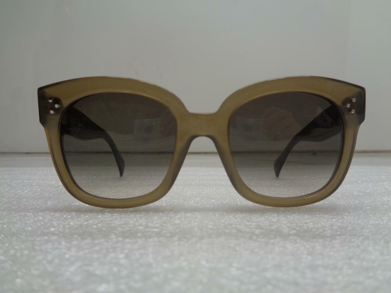 Céline Cat Eye Sunglasses Acetate Smoked Transparent Frame 4S004CPLP.38NO NEW SR