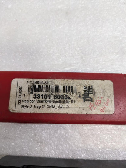 DORIAN TOOL 50352 RH TOOLHOLDER MDJNR-16-5D FOR DNM_543 INSERTS NEW R22T5