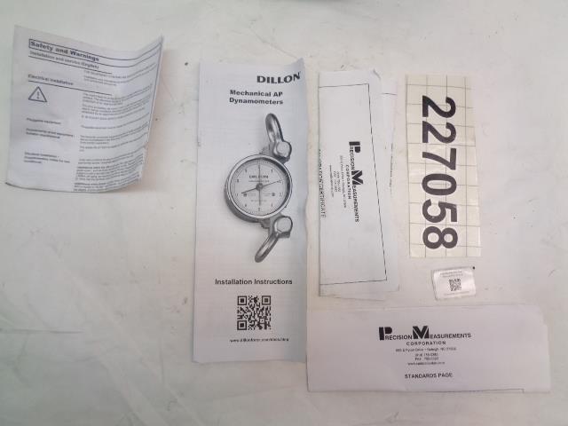 DILLON 30006-0100 AP SERIES 5" MECHANICAL DYNAMOMETER 20,000 LBS CAP NEW R29