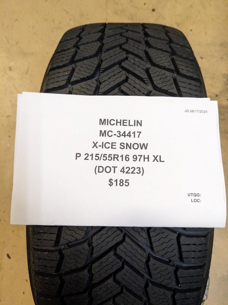 MICHELIN X-ICE SNOW P 215 55 16 97H XL TIRE 34417 CQ3