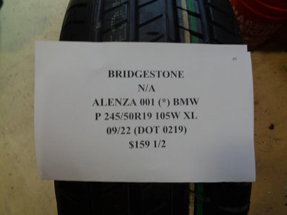 BRIDGESTONE ALENZA 001 * BMW P 245 50 19 105W XL SUMMER TIRES  NOPN BQ2