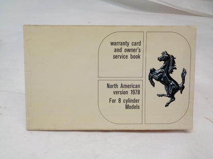 USED GENUINE Ferrari 1978 308 GTB/GTS Owners Manual Set R31 T1