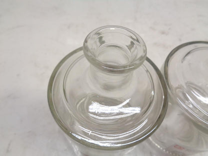 SET OF 2 BRUNI GLASS 250ML CYLINDRICAL DECANTER 12539 BOT. IMPLIABILE INF 250 SR