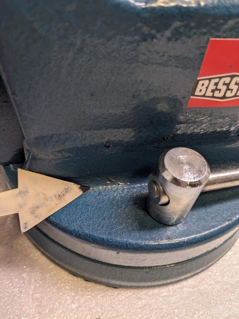 BESSEY BV-DF6SB BENCH VISE 6" WIDE 7" OPEN 90K PSI 360 SWIVEL NO HANDLE NEW H1