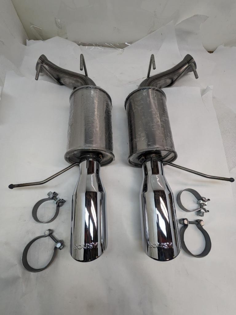ROUSH CAT-BACK EXHAUST SYSTEM MUSTANG MUFFLER TIPS 13135230-AA NEW B2
