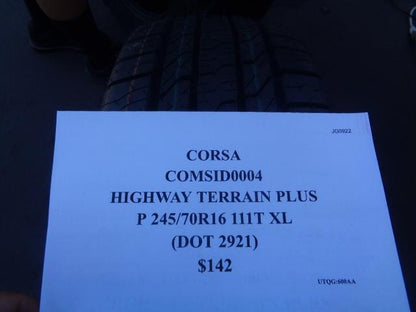 CORSA HIGHWAY TERRAIN PLUS P 245 70 16 111T SL TIRE COMSID0004 SU16