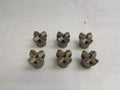 1 NEW PACK OF 6 CARBIDE-TIPPED FOUR POINT 2-1/4" ROCK DRILL BITS R22T8