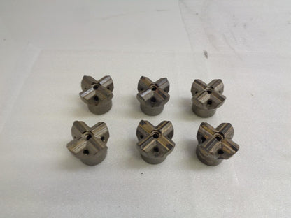 1 NEW PACK OF 6 CARBIDE-TIPPED FOUR POINT 2-1/4" ROCK DRILL BITS R22T8