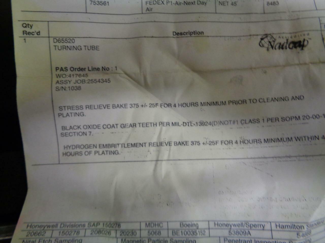 Boeing 737/747 PAS Turning Tube D65520 NEW BSR