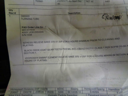 Boeing 737/747 PAS Turning Tube D65520 NEW BSR