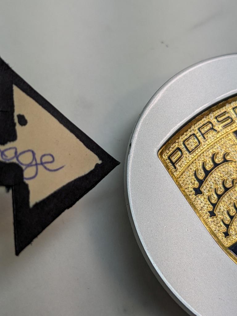 PORSCHE GRAY COLORED CENTER CAP (2) 7L5601149 NEW R21T2